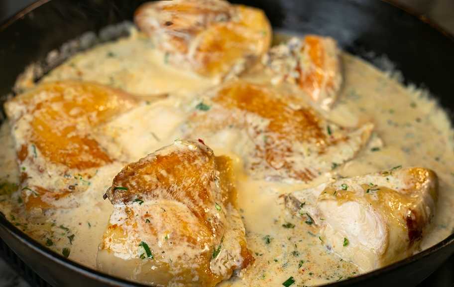Recette : Poulet à la sauce crémeuse