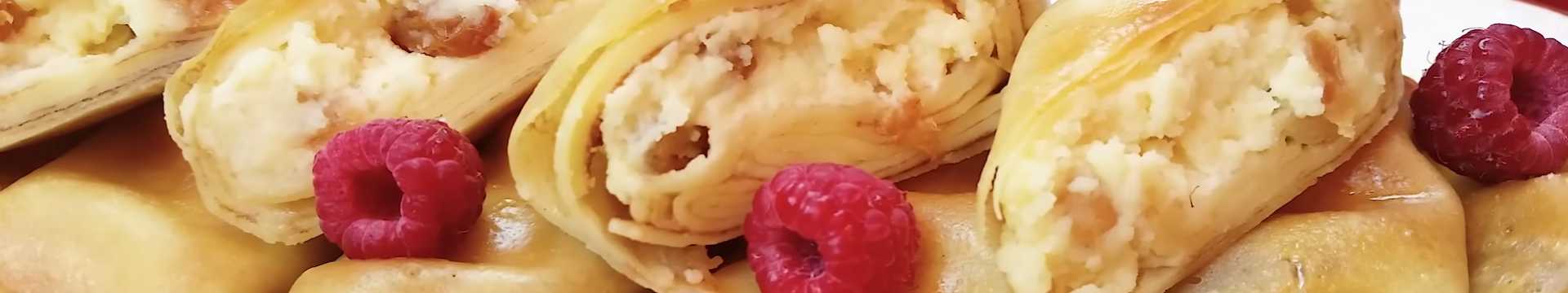 Crêpes au fromage blanc au four