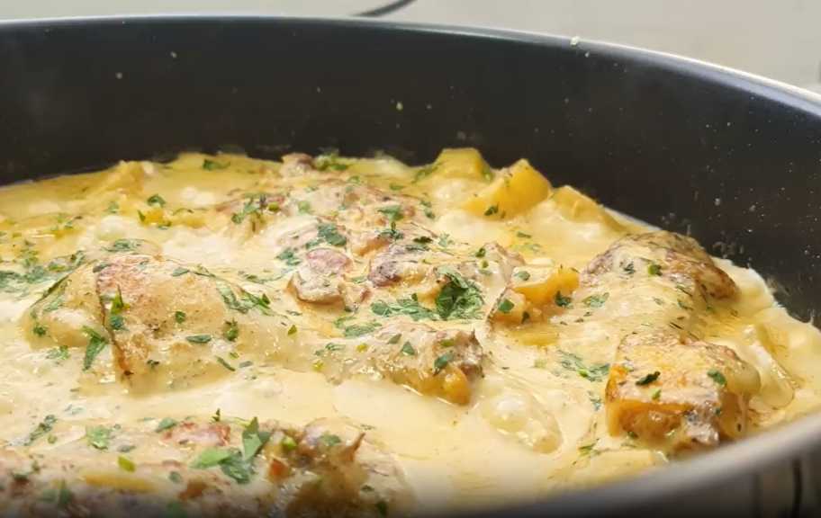 Recette : Poulet aux pommes de terre crémeuses