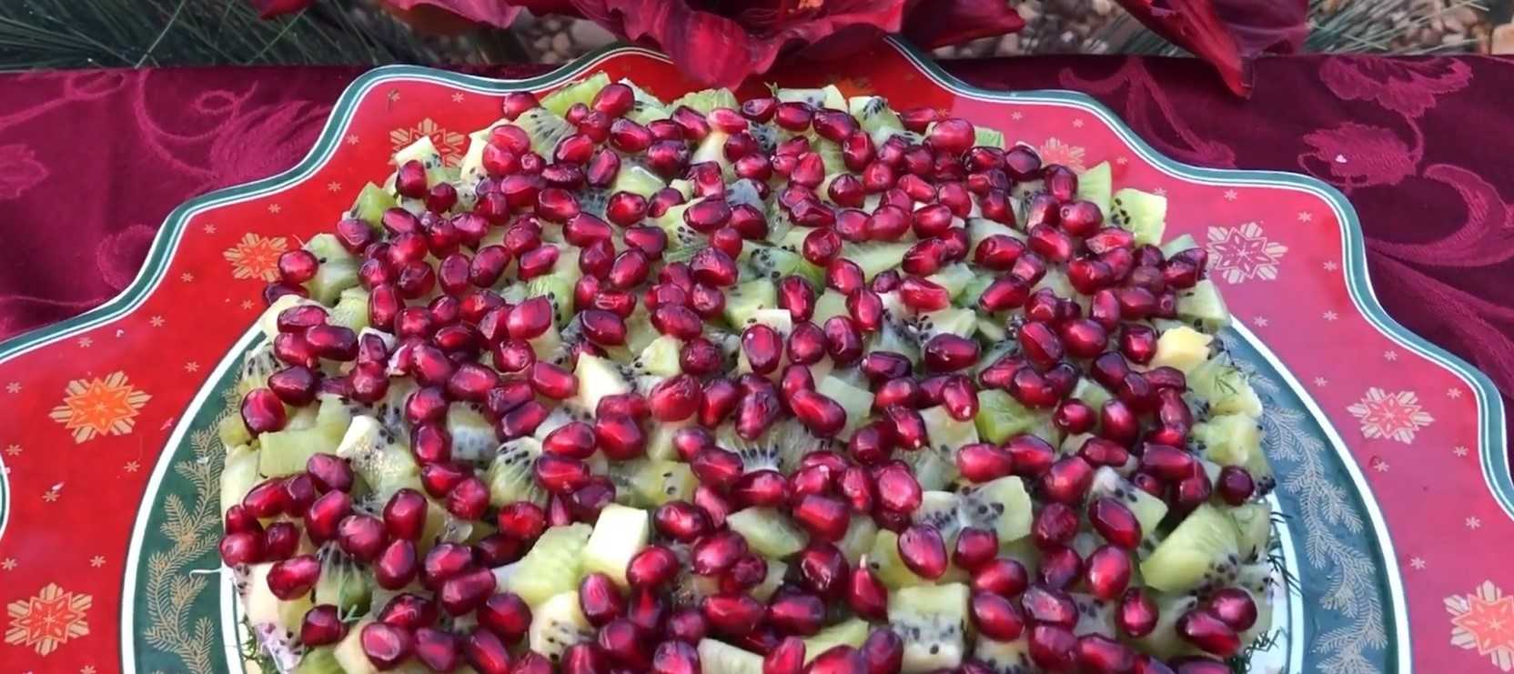 Image du plat : Salade du Nouvel An au poulet et aux fruits