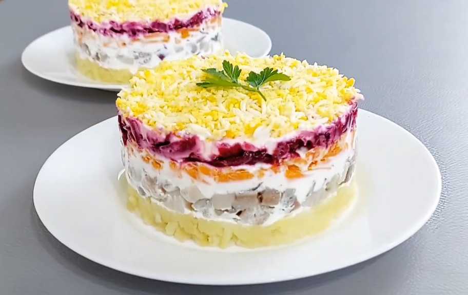 Recette : Hareng en croûte de fourrure sans mayonnaise