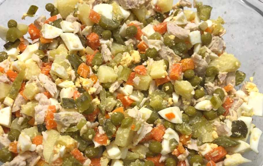 Recette : Salade Olivier à la dinde